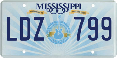MS license plate LDZ799