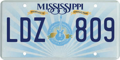 MS license plate LDZ809