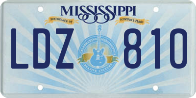 MS license plate LDZ810