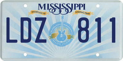 MS license plate LDZ811