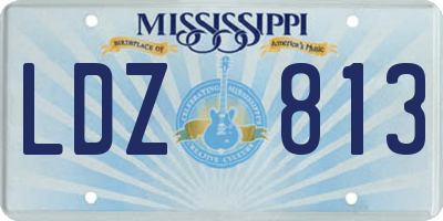 MS license plate LDZ813