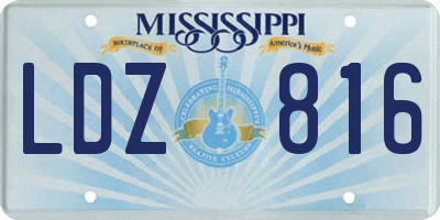 MS license plate LDZ816