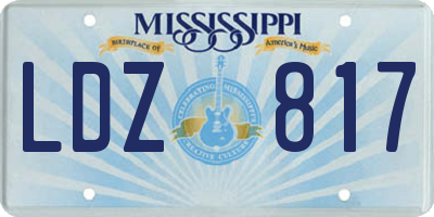 MS license plate LDZ817