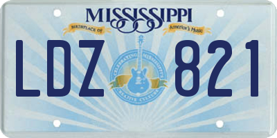 MS license plate LDZ821