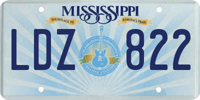 MS license plate LDZ822