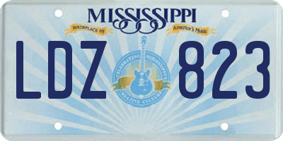 MS license plate LDZ823