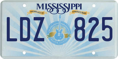 MS license plate LDZ825