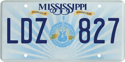 MS license plate LDZ827