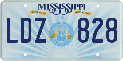 MS license plate LDZ828