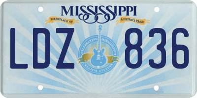 MS license plate LDZ836