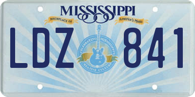 MS license plate LDZ841
