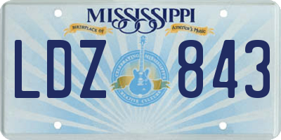 MS license plate LDZ843