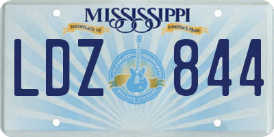 MS license plate LDZ844