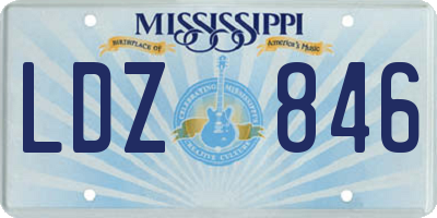 MS license plate LDZ846