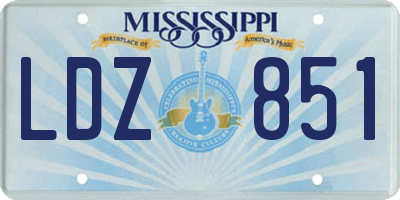 MS license plate LDZ851
