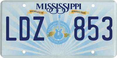 MS license plate LDZ853