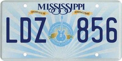 MS license plate LDZ856