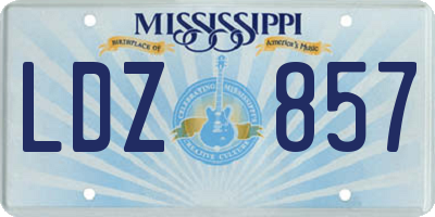 MS license plate LDZ857