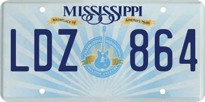 MS license plate LDZ864