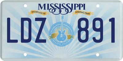 MS license plate LDZ891