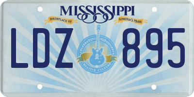 MS license plate LDZ895