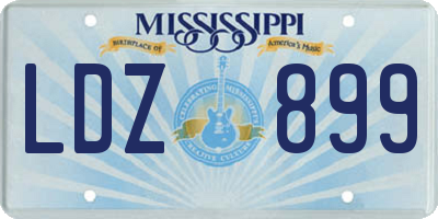 MS license plate LDZ899