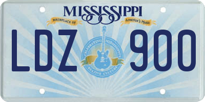 MS license plate LDZ900
