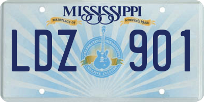 MS license plate LDZ901