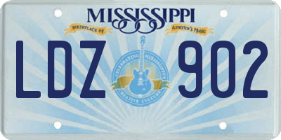 MS license plate LDZ902