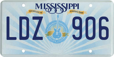 MS license plate LDZ906