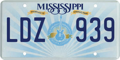 MS license plate LDZ939
