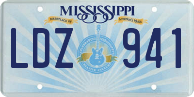 MS license plate LDZ941