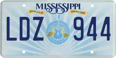MS license plate LDZ944