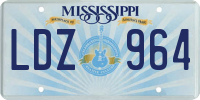 MS license plate LDZ964