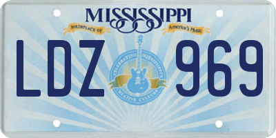MS license plate LDZ969