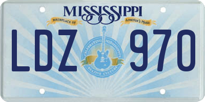 MS license plate LDZ970