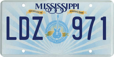 MS license plate LDZ971