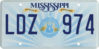 MS license plate LDZ974