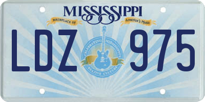 MS license plate LDZ975