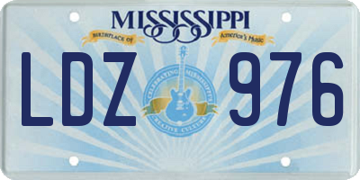 MS license plate LDZ976
