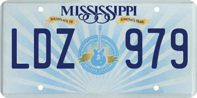 MS license plate LDZ979