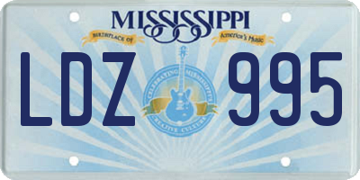 MS license plate LDZ995