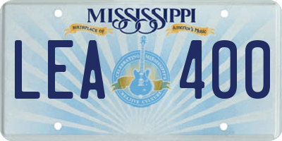 MS license plate LEA400