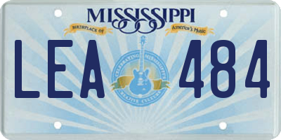 MS license plate LEA484