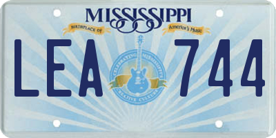 MS license plate LEA744