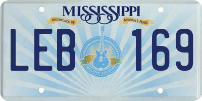 MS license plate LEB169