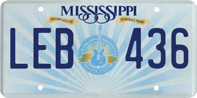 MS license plate LEB436