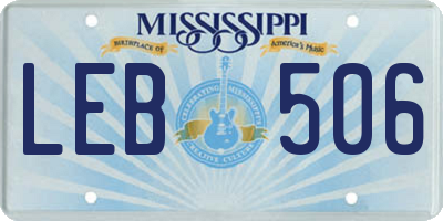 MS license plate LEB506