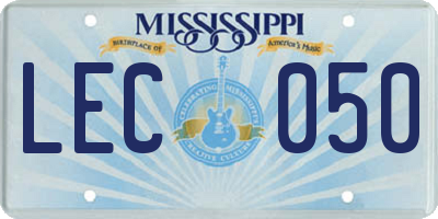 MS license plate LEC050