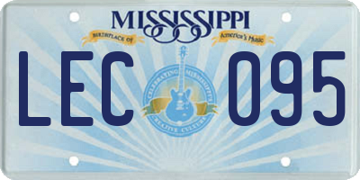 MS license plate LEC095